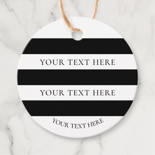 白黒ストライプカスタマイズ フェイバータグ (正面)