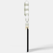 白黒ストライプグリーンチェックパインスパイアリ Case-Mate iPhoneケース (裏面 / 左)