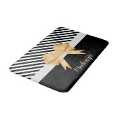 白黒ストライプゴルデムボウ バスマット (アングル)