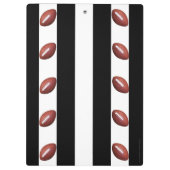 白黒ストライプサッカー感謝していコーチ名 クリップボード (裏面)