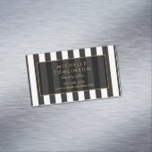 白黒ストライプサロンIII磁気 マグネット名刺 (インサイチュ)