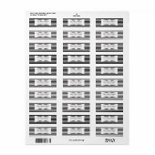 白黒ストライプシモダンック ラベル (フルシート)