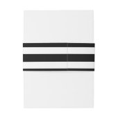 白黒ストライプシルバー結婚フォイルエレガント 招待状ベリーバンド (裏面例)