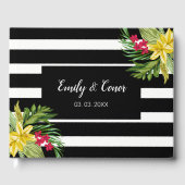 白黒ストライプズエキゾチック花 ゲストブック (正面)