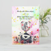 白黒ストライプズロマンチックゼブラバレンタインデー シーズンカード (スタンド正面)