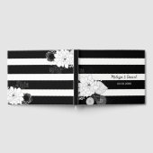 白黒ストライプズ白い花 ゲストブック (全面)