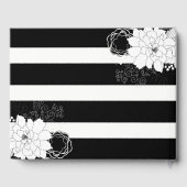 白黒ストライプズ白い花 ゲストブック (裏面)