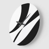 白黒ストライプデザインスクエアウォールクロック ラージ壁時計 (傾斜)