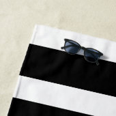 白黒ストライプバチェロレッテ ビーチタオル (インサイチュ)