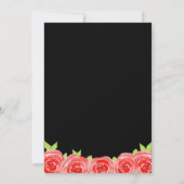 白黒ストライプバラダービーホース 招待状 (裏面)