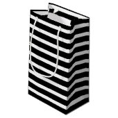 白黒ストライプパターンタイルパーティー スモールペーパーバッグ (裏面アングル)
