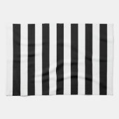 白黒ストライプパターン台所タオル キッチンタオル (横)