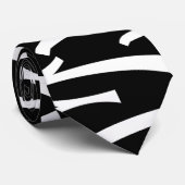 白黒ストライプパターン(の模様が)ある ネクタイ (ロール)