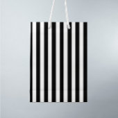 白黒ストライプパターン ミディアムペーパーバッグ