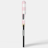 白黒ストライプピンクチェックパインスパイアリ Case-Mate iPhoneケース (裏面 / 右)