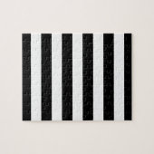 白黒ストライプフラストレーション ジグソーパズル (横)