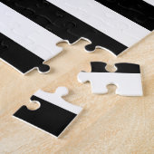 白黒ストライプフラストレーション ジグソーパズル (側面)