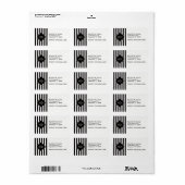 白黒ストライプブラッククローバー3モノグラム ラベル (フルシート)