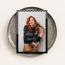 白黒ストライプモダンミニマル卒業