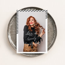 白黒ストライプモダンミニマル卒業