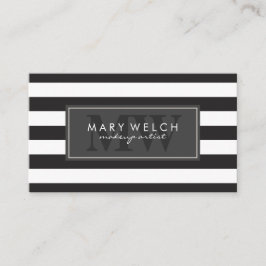 白黒ストライプモノグラム(アポイントメントカード) 予約カード