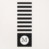 白黒ストライプモノグラム ヨガマット (正面)