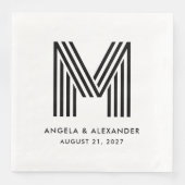 白黒ストライプモノグラ結婚ム (正面)