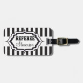 白黒ストライプレフェリー ラゲッジタグ (正面横)