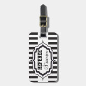 白黒ストライプレフェリー ラゲッジタグ (正面縦)