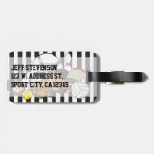 白黒ストライプレフェリー ラゲッジタグ (裏面横)