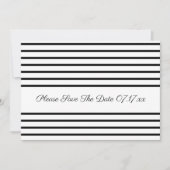 白黒ストライプ写真 招待状 (正面)