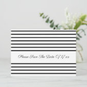 白黒ストライプ写真 招待状 (スタンド正面)