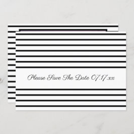 白黒ストライプ写真 招待状