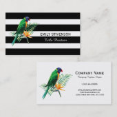 白黒ストライプ及びパカラフルロット 名刺 (正面/裏面)