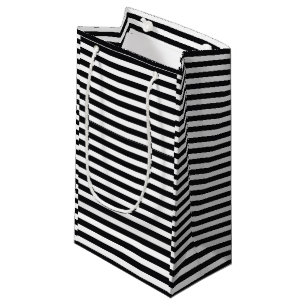 白黒ストライプ式 スモールペーパーバッグ