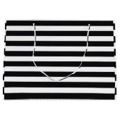 白黒ストライプ式 ラージペーパーバッグ (正面)