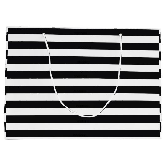 白黒ストライプ式 ラージペーパーバッグ (裏面)