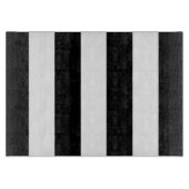 白黒ストライプ模様裁断板 カッティングボード (正面)