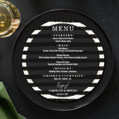 白黒ストライプ結婚の メニュー