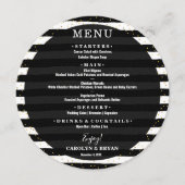 白黒ストライプ結婚の メニュー (正面)