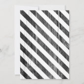 白黒ストライプ結婚式招待状 招待状 (裏面)