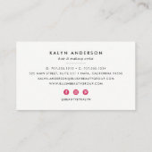 白黒ストライプ美しいロイヤリティ ロイヤリティカード (裏面)