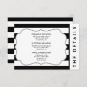 白黒ストライプ詳細モダンカード エンクロージャーカード (正面/裏面)