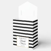 白黒ストライプ金ゴールドエレガントブライダルシャワー フェイバーボックス (オープン)