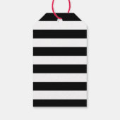 白黒ストライプ金ゴールドハートハッピーバースデー ギフトタグ (裏面)