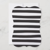 白黒ストライプ金ゴールド最高のデイ 招待状 (裏面)