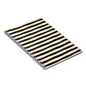 白黒ストライプ金ゴールド ノートブック (右側)