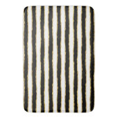 白黒ストライプ金ゴールド バスマット (正面縦)