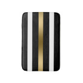 白黒ストライプ金ゴールド バスマット (正面縦)