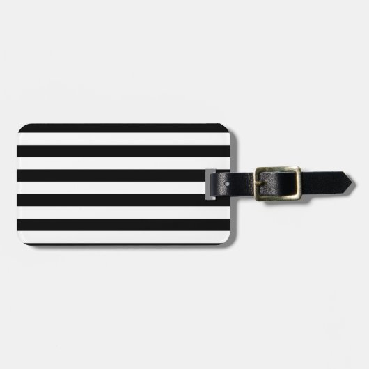 白黒ストライプ|のストライプのなデザイン ラゲッジタグ (正面横)